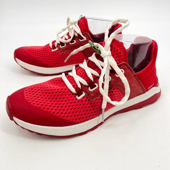 Olukai Wailuku Lychee Red Lace Up Sneakers Women’s Shoes Size 9 - Picture 2 of 11